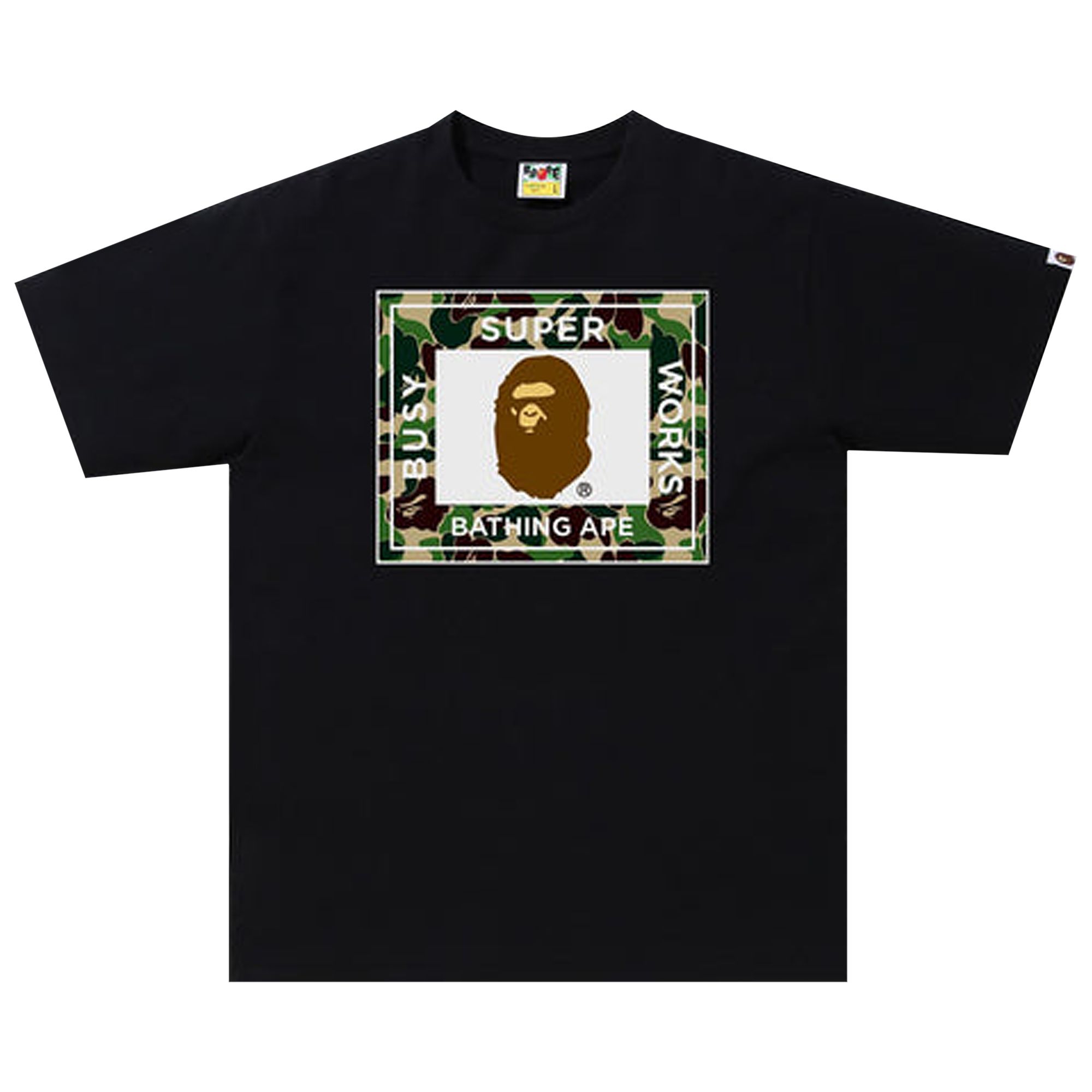 BAPE ABC Camo Super Busy Works Tee 'Black/Green' | Men's Size L