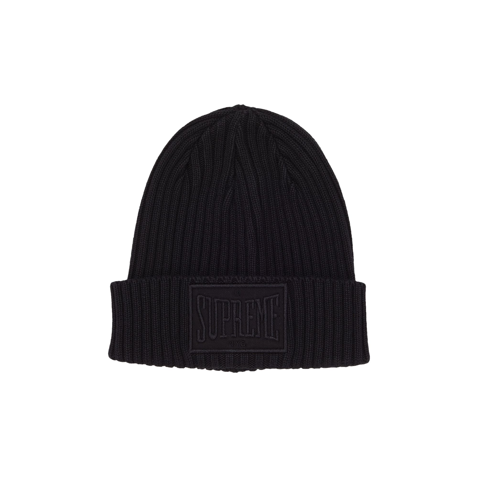 Supreme Overdyed Patch Beanie 'Black' | Men's Size Onesize