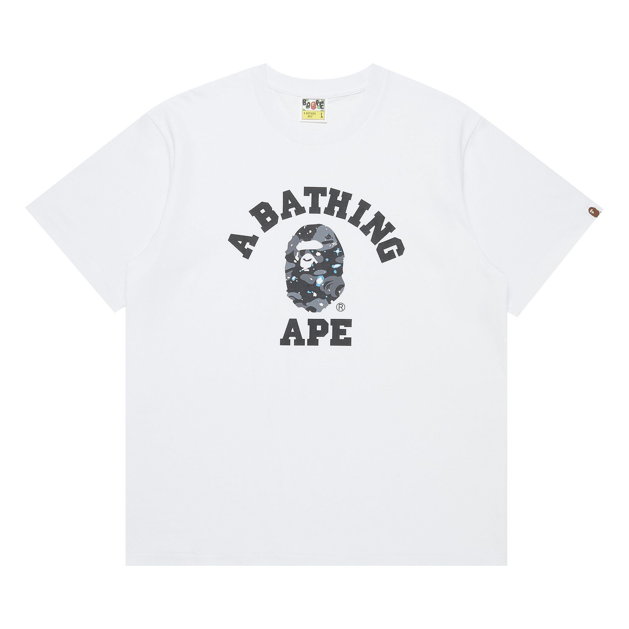 BAPE Space Camo College Tee 'White' | Men's Size 2XL