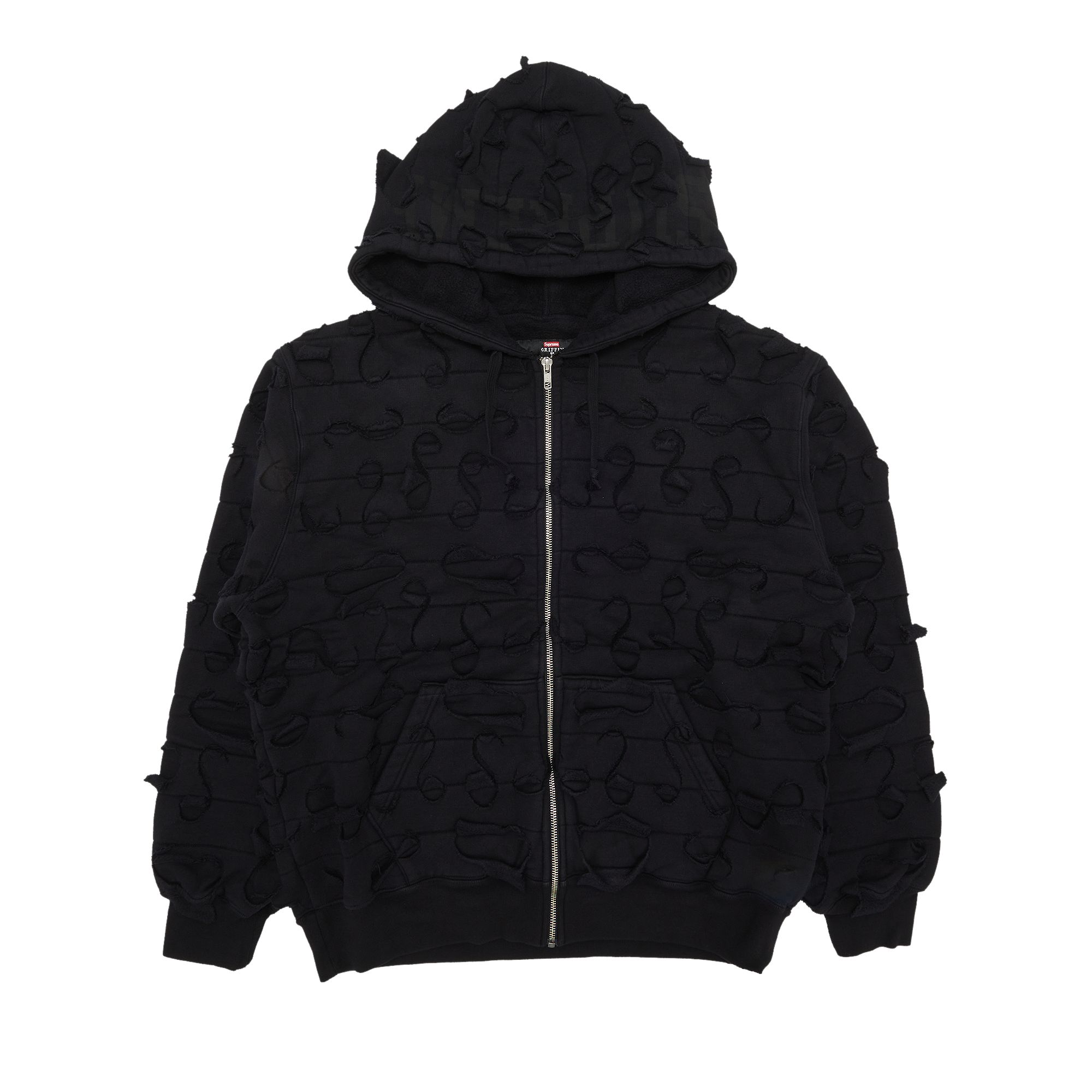 Supreme x Griffin Zip Up Hooded Sweatshirt 'Black' | Men's Size M