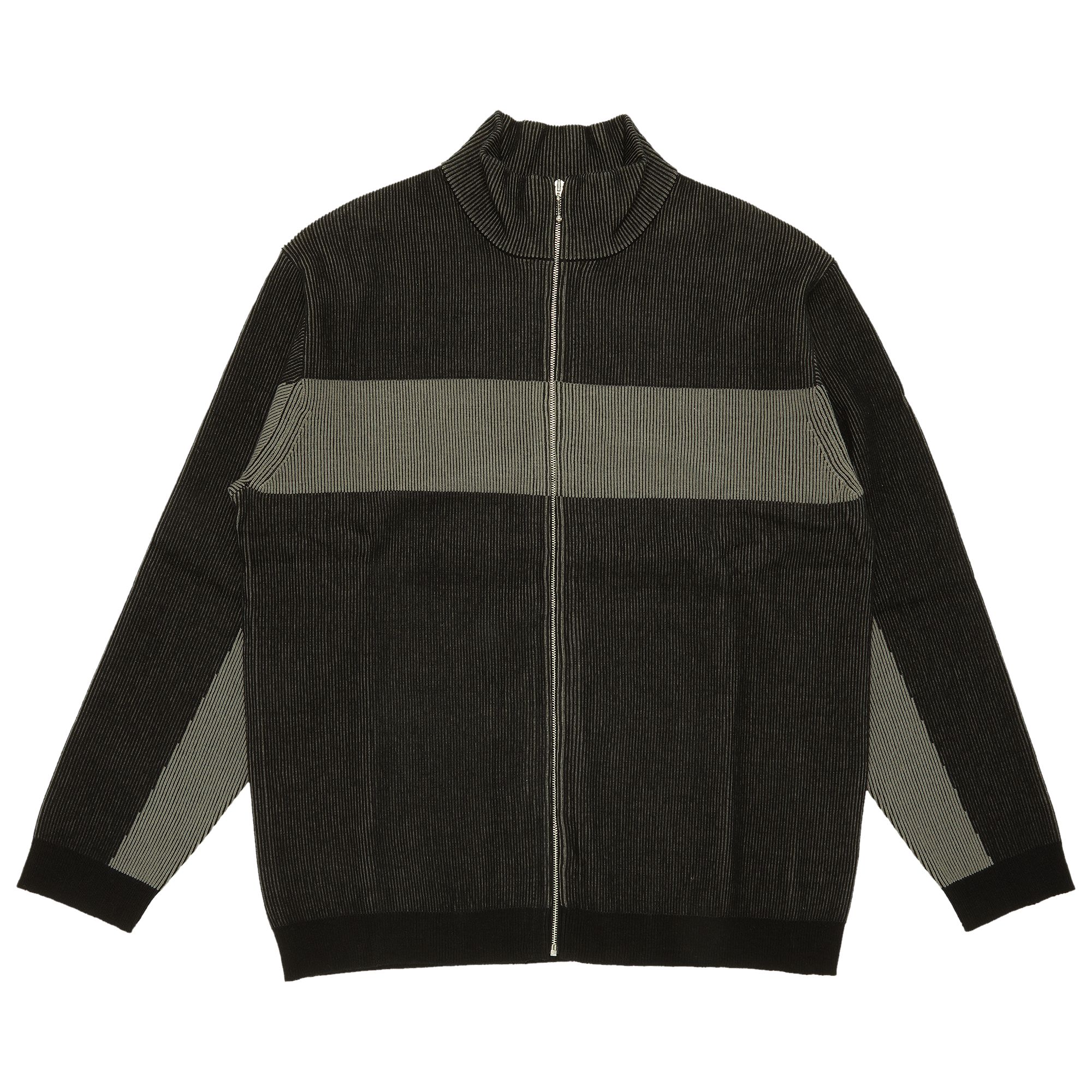 Supreme 2-Tone Ribbed Zip Up Sweater 'Black' | Men's Size L