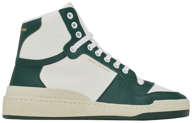 Achetez des Saint Laurent SL 24 Mid White Dark Green 610618 AAAS4 8513 GOAT FR