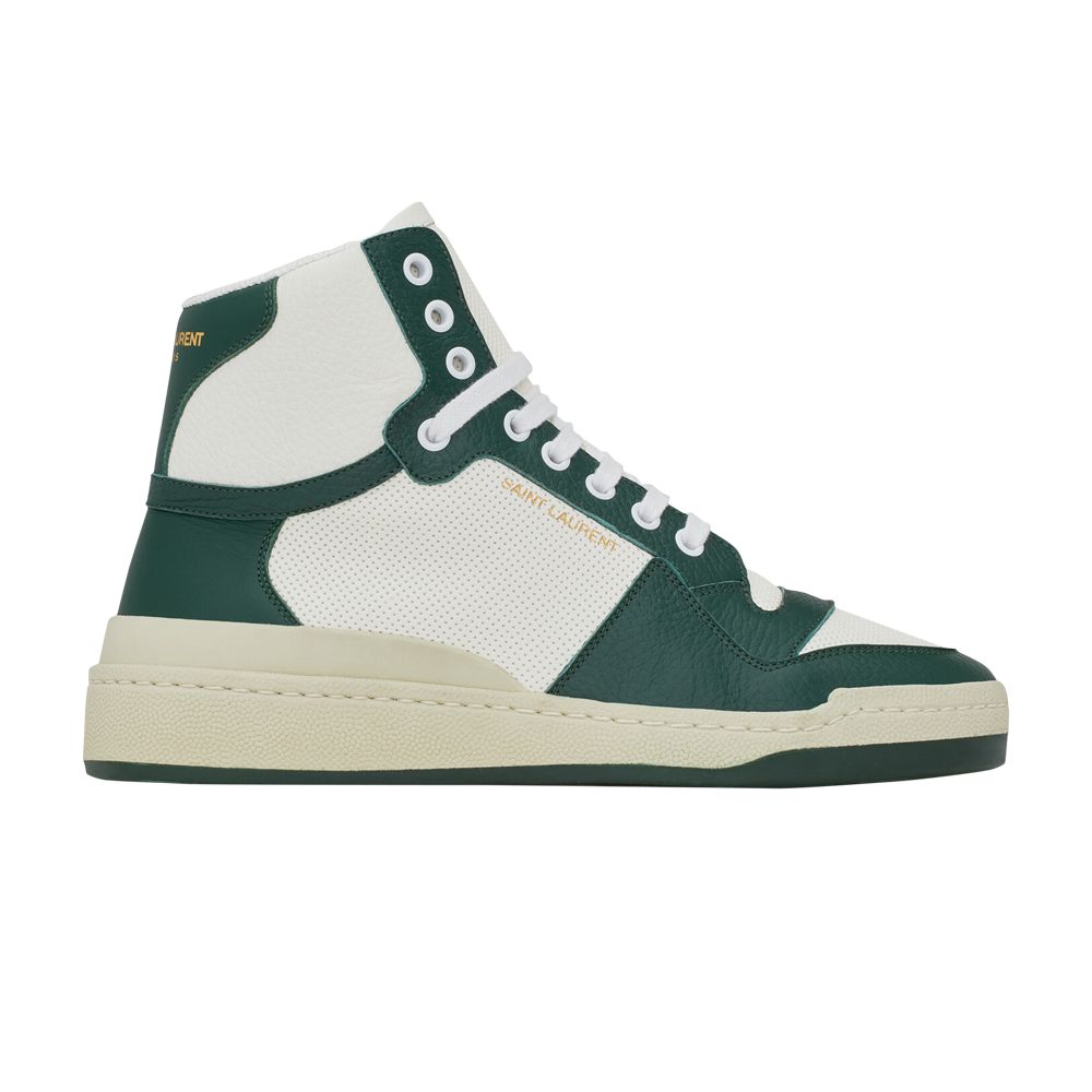 Pre-owned Saint Laurent Sl-24 Mid 'white Dark Green' | Men's Size 40