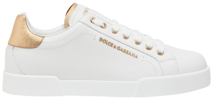 Dolce  Gabbana Portofino Low Lettering Logo   White Gold