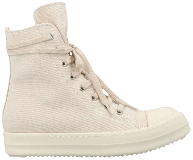 Rick Owens Wmns DRKSHDW Strobe Cotton Denim High Natural Milk
