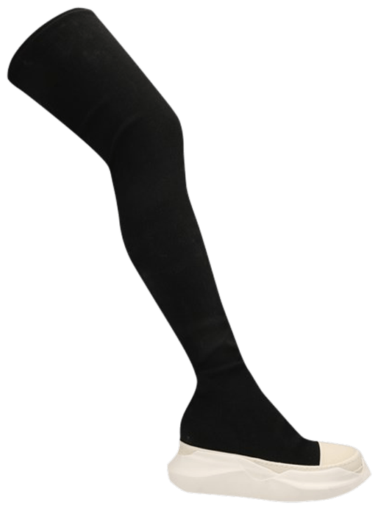 Buy Rick Owens Wmns DRKSHDW Strobe Cotton Denim Abstract Stockings 'Black Milk' DS02B4841 SBB