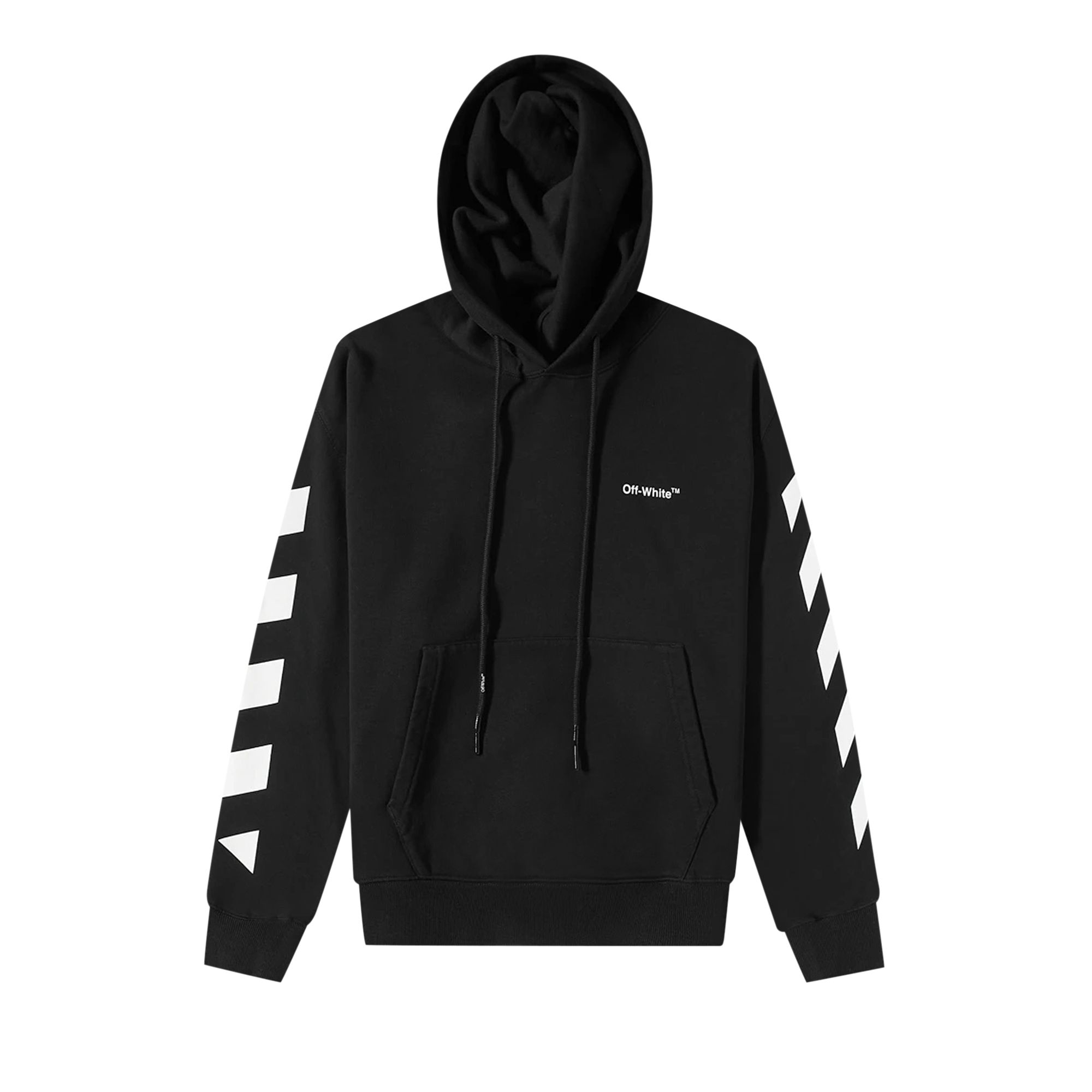 Off-White Diag Helvetica Over Hoodie 'Black/White' | Men's Size XL