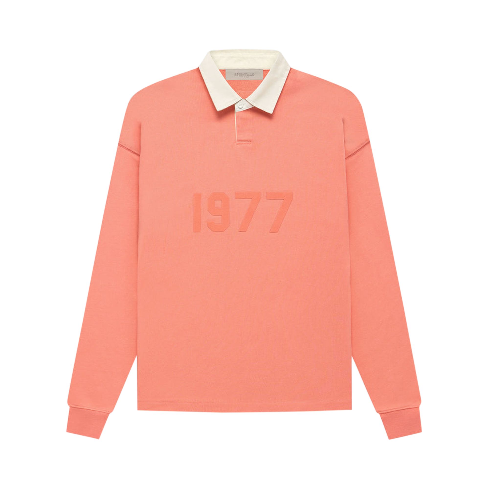 Fear of God Essentials Henley Rugby 'Coral' | Orange | Men's Size S