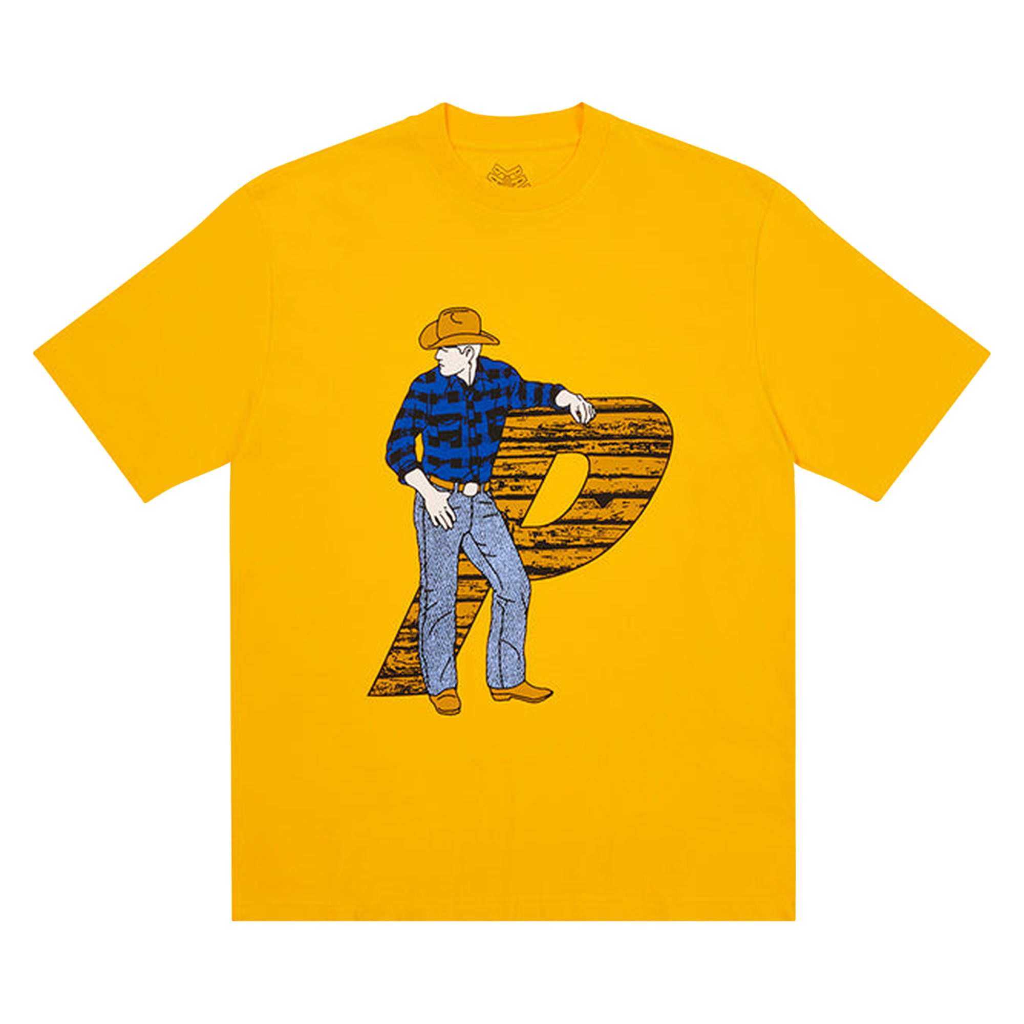 Pre-owned Palace Saddle Up T-shirt 'yellow'
