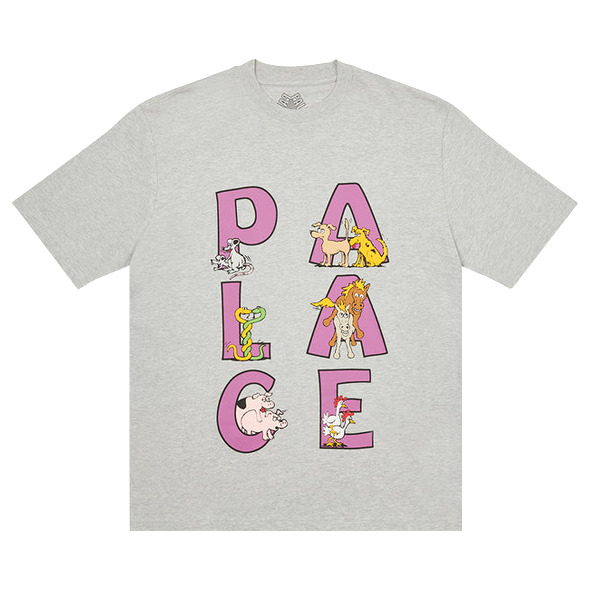 Pre-owned Palace Session T-shirt 'grey Marl'