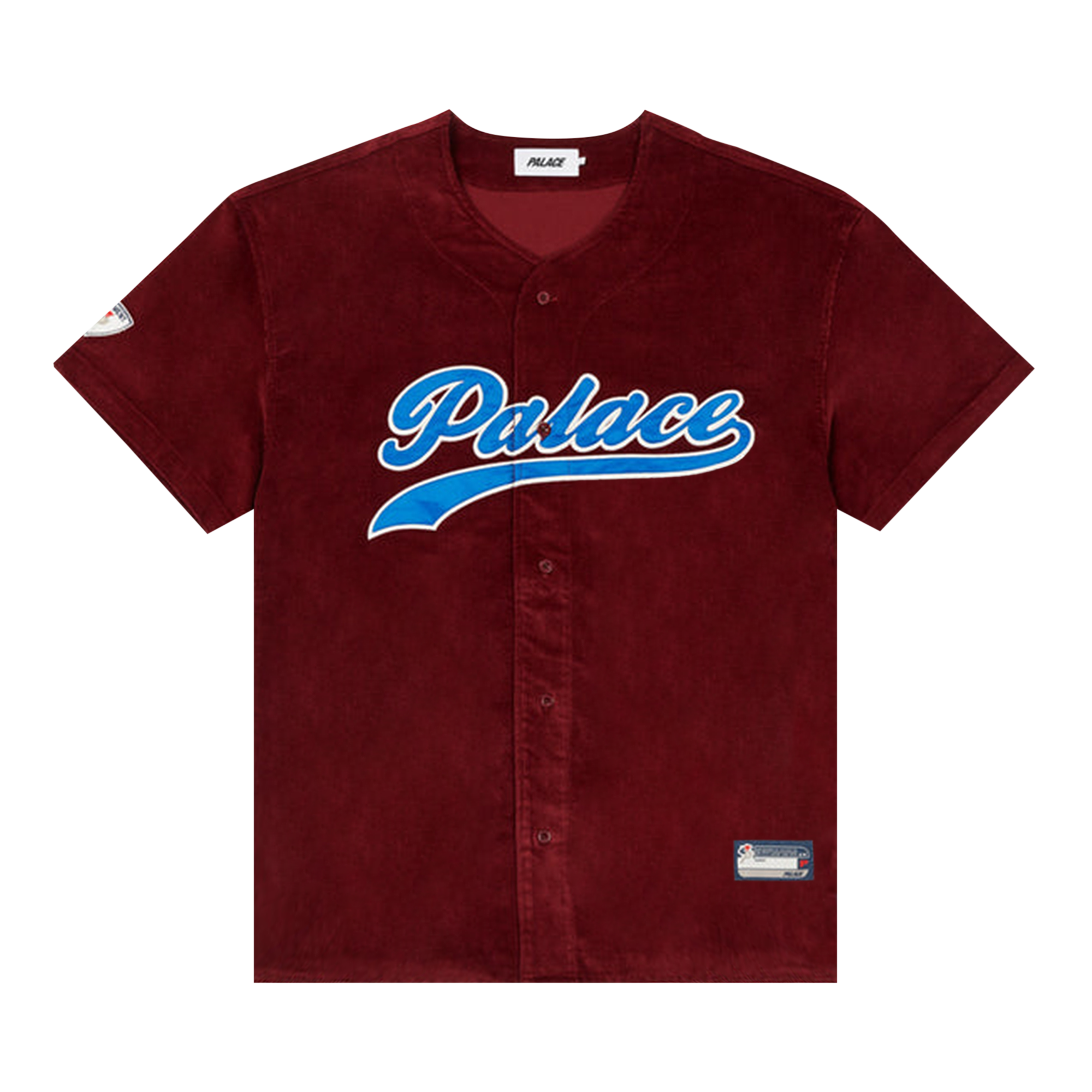 Pre-owned Palace Cord Baseball Jersey 'burgundy' In Red