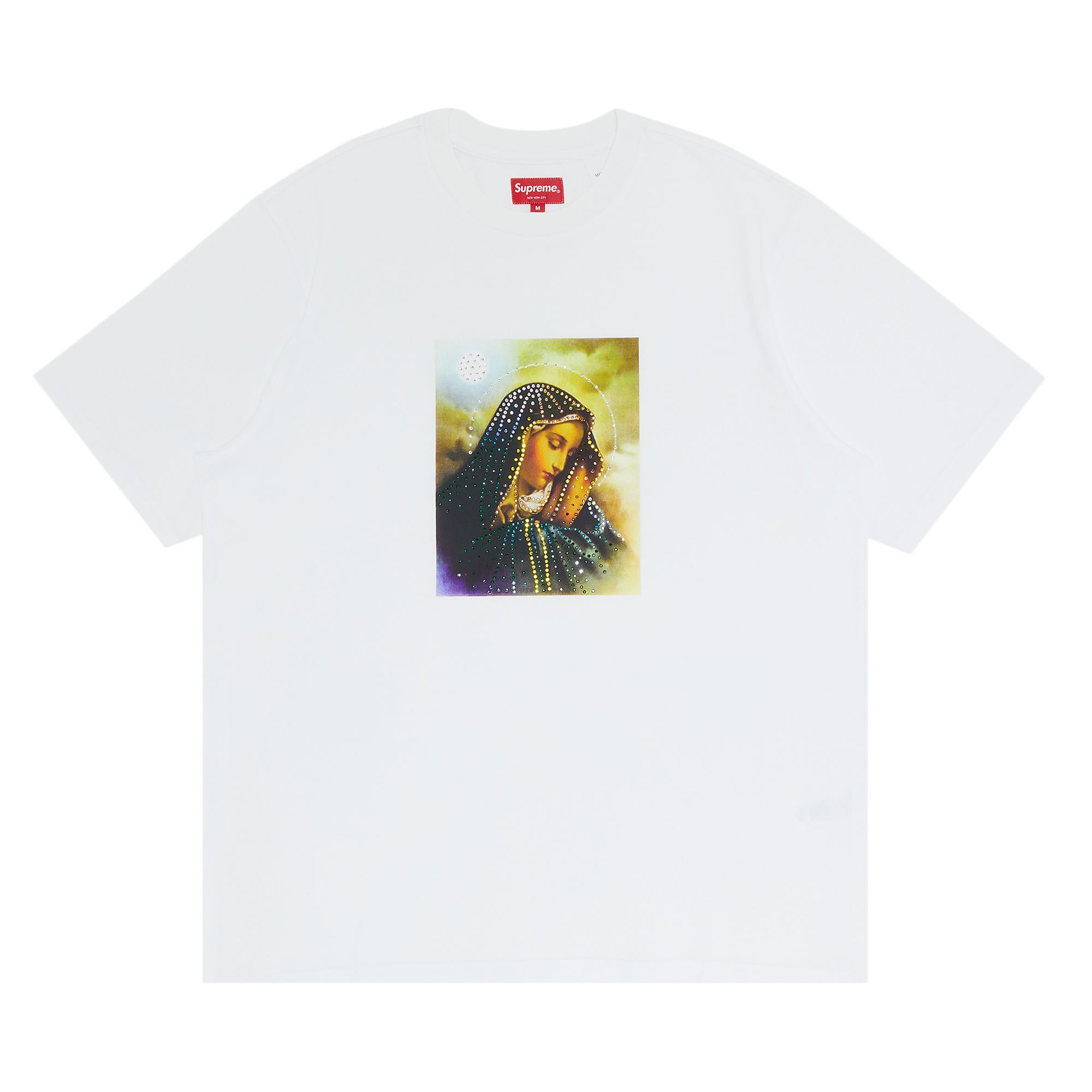 Supreme Mary Rhinestone Short-Sleeve Top 'White' | Men's Size S