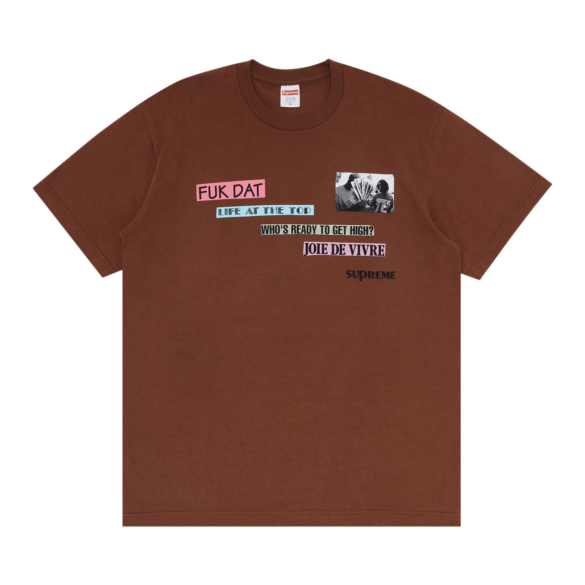 Supreme Joie De Vivre Tee 'Brown' | Men's Size L
