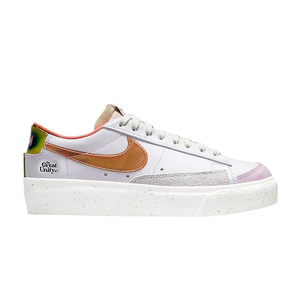 Pre-owned Nike Wmns Blazer Low Platform 'the Great Unity' In White