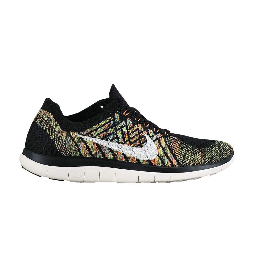 Nike Wmns Free 4.0 Flyknit 'Black Multi-Color' | Women's Size 11 - 717076-011