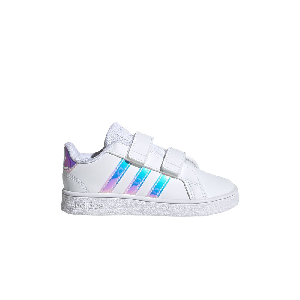 Pre-owned Adidas Originals Adidas Grand Court I 'white Iridescent' | Infant Size 10