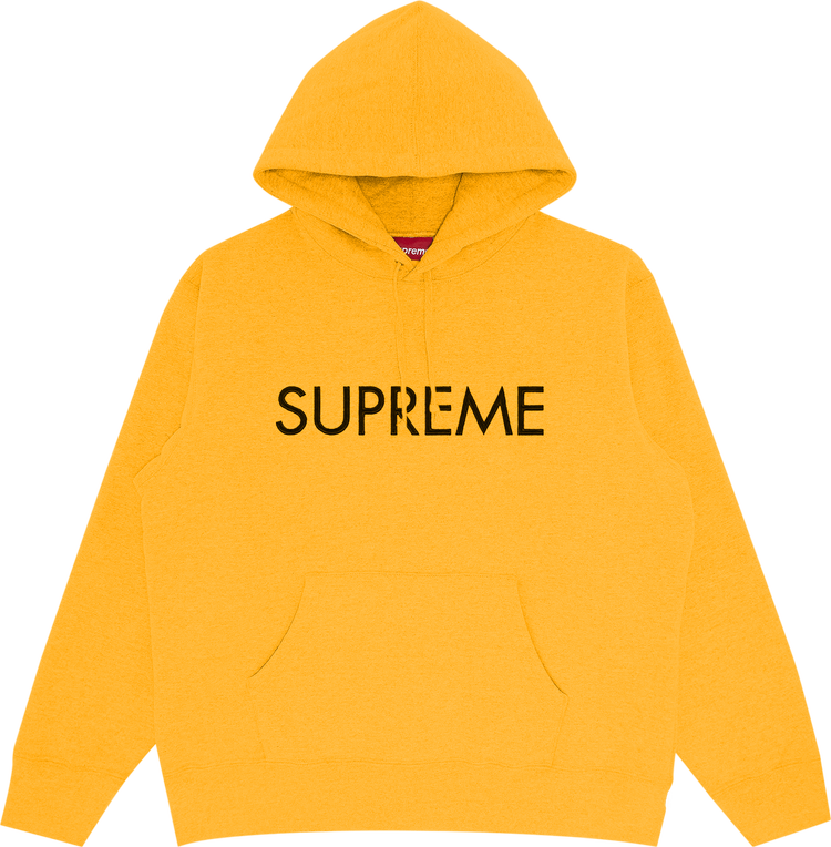 Supreme Capital Hooded Sweatshirt 'Bright Gold' | GOAT