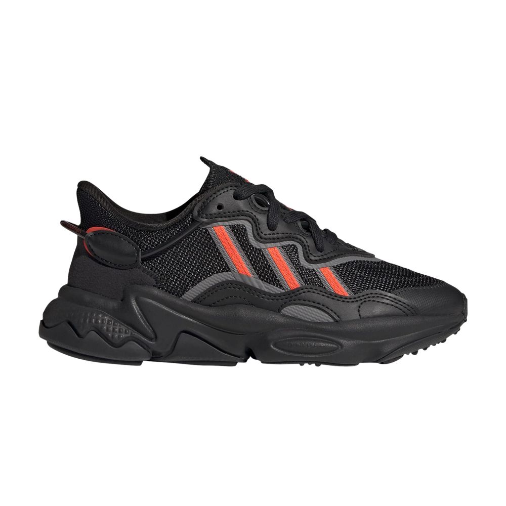 Pre-owned Adidas Originals Adidas Ozweego J 'black Solar Red' | Kid's Size 4
