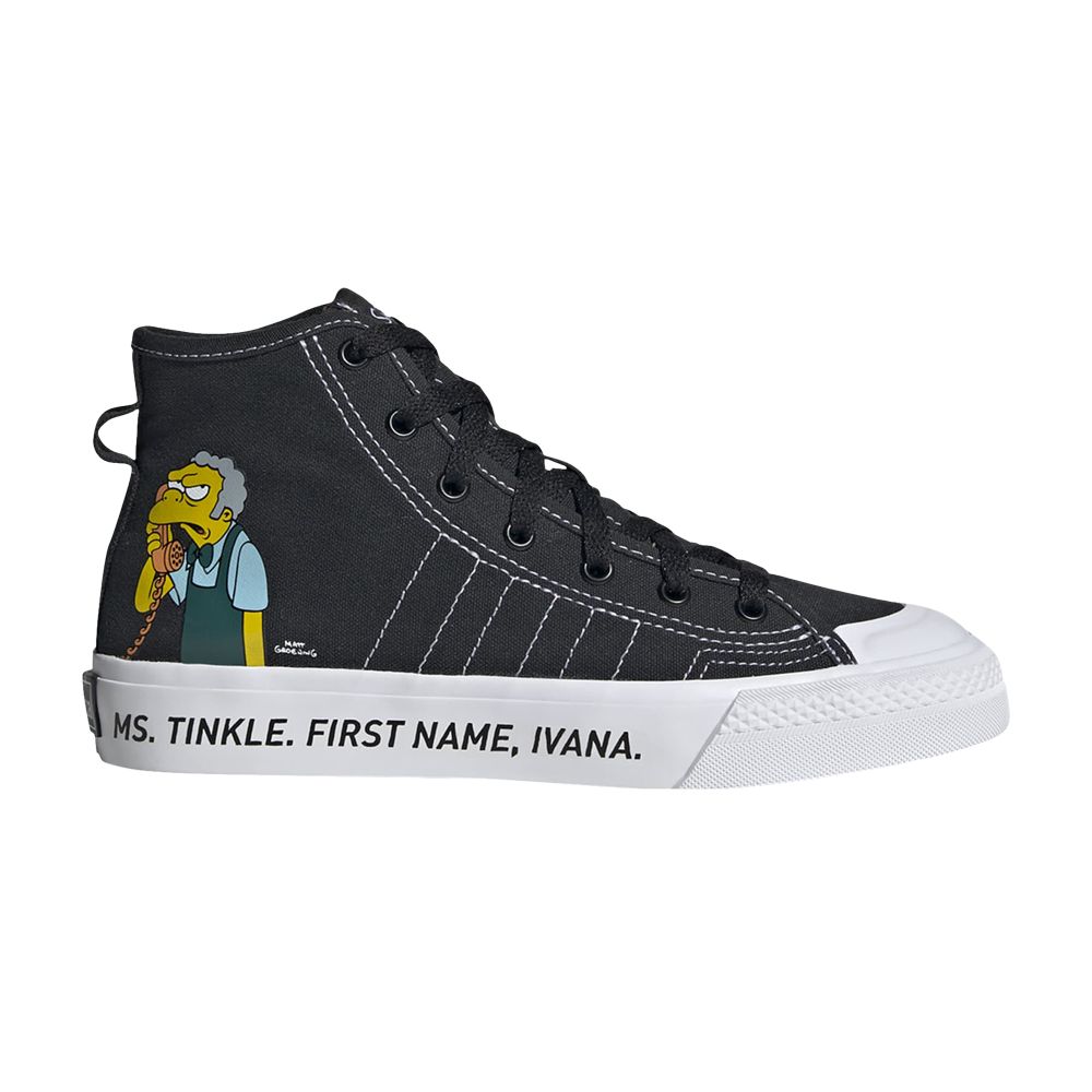 Pre-owned Adidas Originals Adidas The Simpsons X Nizza Hi Rf J 'pranks On Moe' | Black | Kid's Size 6