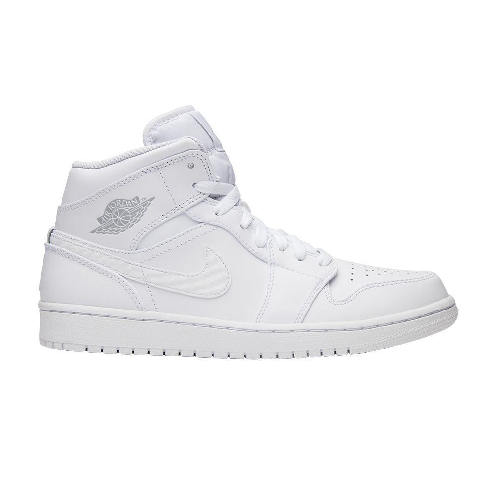 Air Jordan 1 Retro Mid 'White Pure Platinum' | Men's Size 8.5