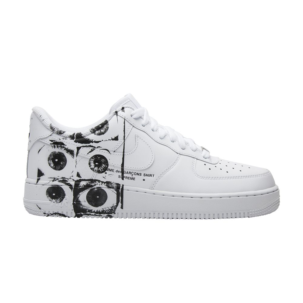 Nike Supreme x Comme des Garçons SHIRT x Air Force 1 Low 'Eyes' | White | Men's Size 10