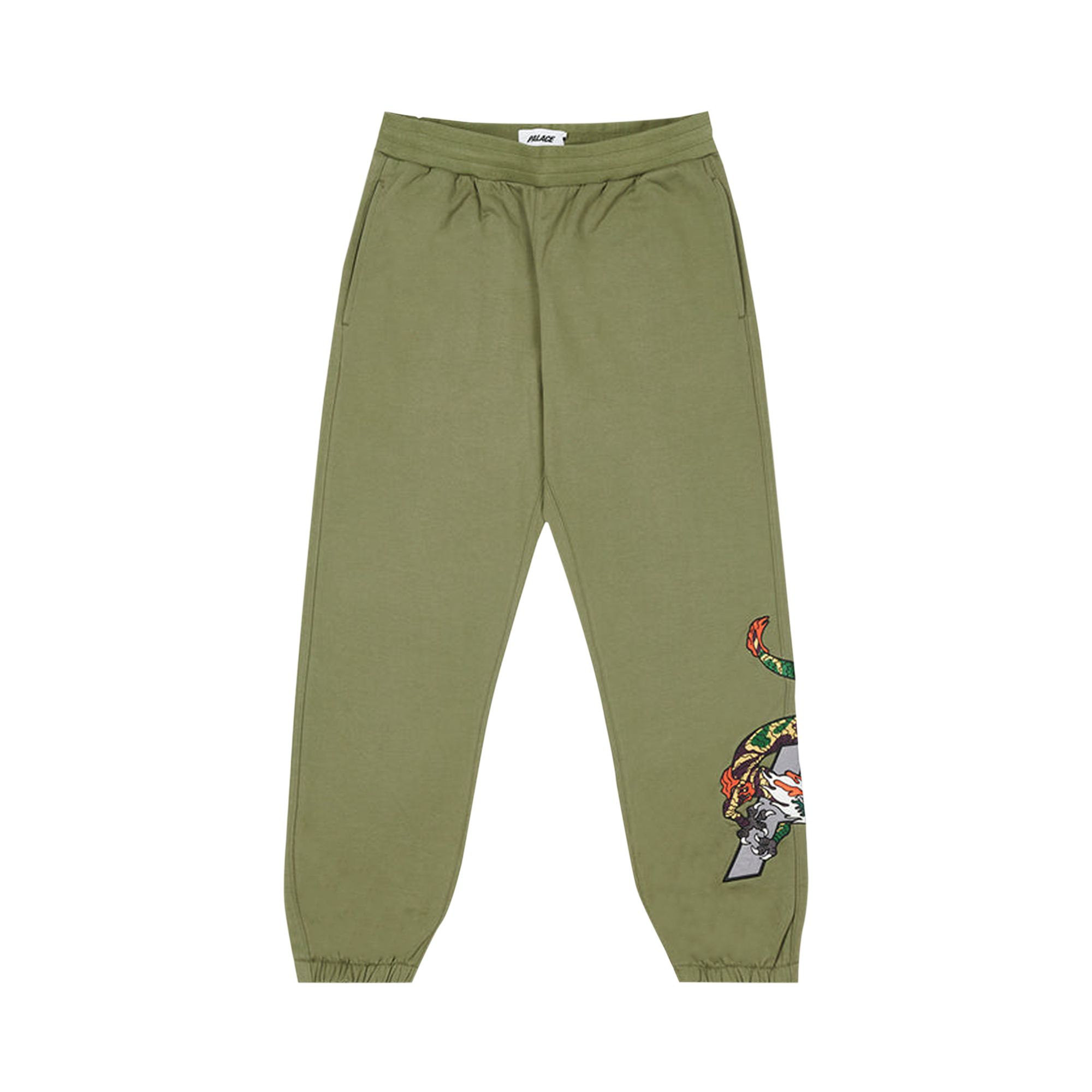 Pre-owned Palace Dragon Sweatpants 'olive' In Green