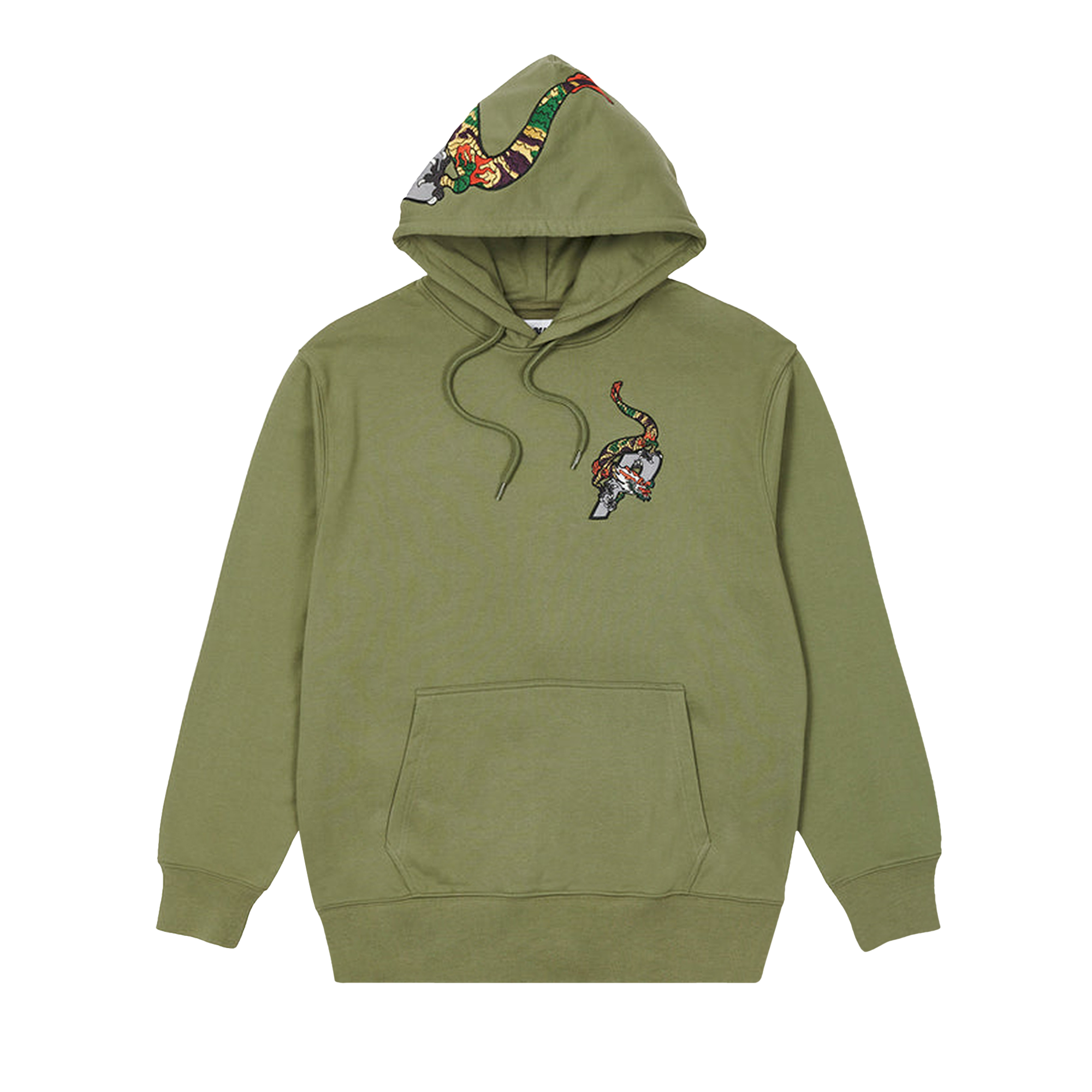 Pre-owned Palace Dragon P-3 Hood 'olive' In Green