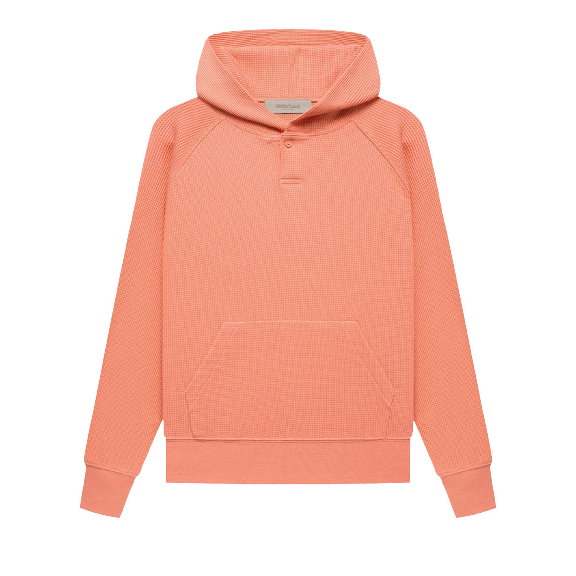 Pre-owned Essentials Fear Of God  Henley Hoodie 'coral' | Orange | Kid's Size 12