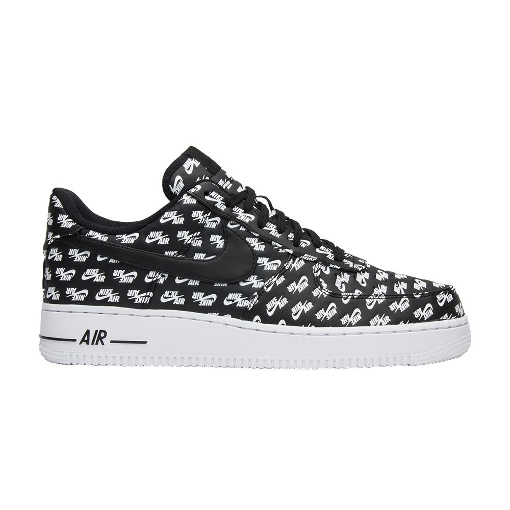 Nike Air Force 1 Low '07 QS 'All Over Logo Black' | Men's Size 10.5