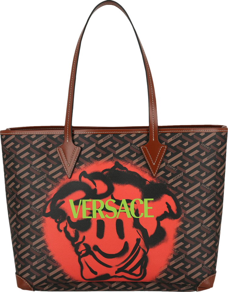 Versace La Medusa Canvas Tote Bag - Neutrals