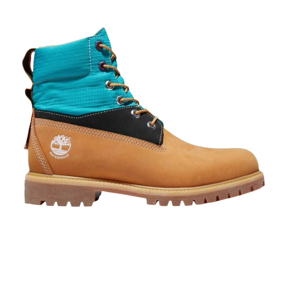 Pre-owned Timberland 6 Inch Treadlight Waterproof 'wheat Teal' In Brown