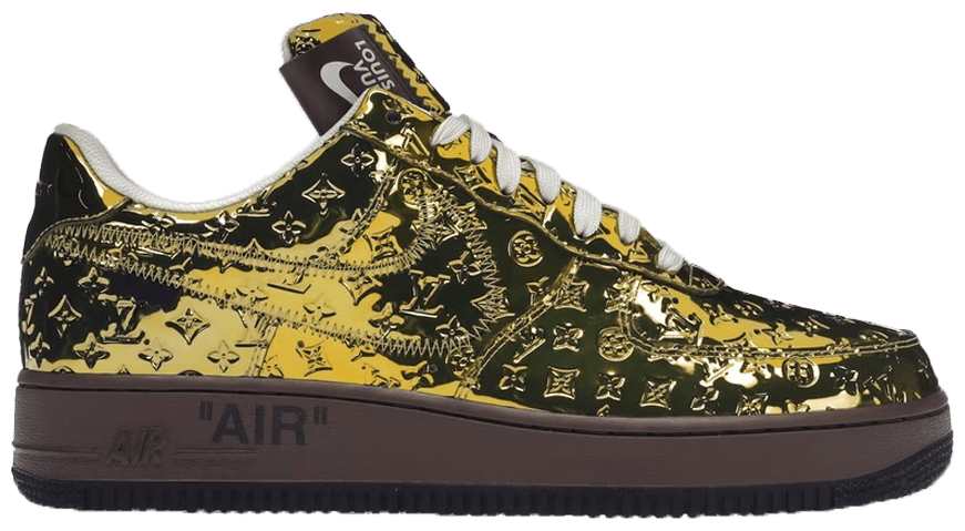 Buy Louis Vuitton x Air Force 1 Low 'Metallic Gold' 1A9VG3 Gold GOAT