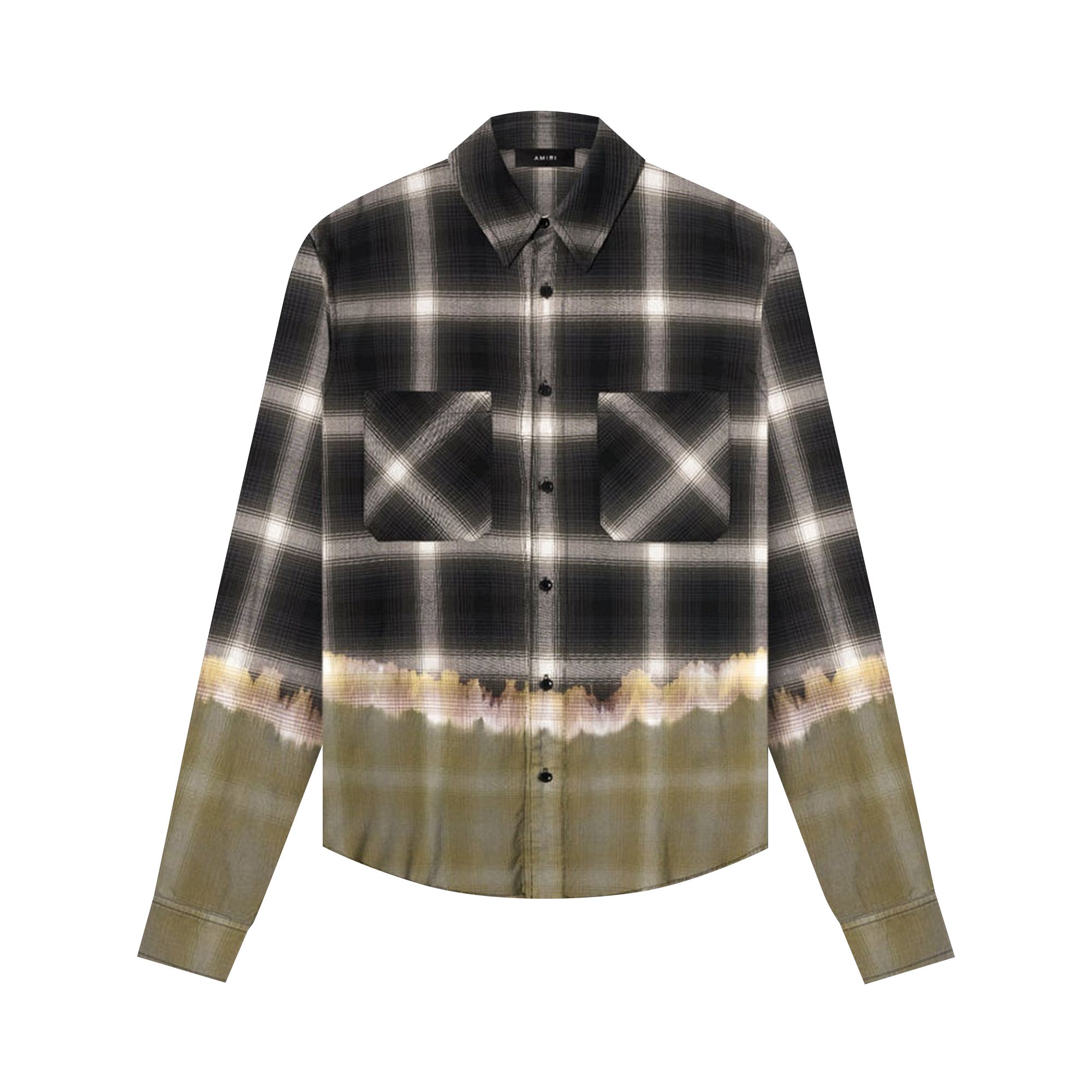 Amiri Bleach Bandana Plaid Shirt 'Black' | Men's Size M