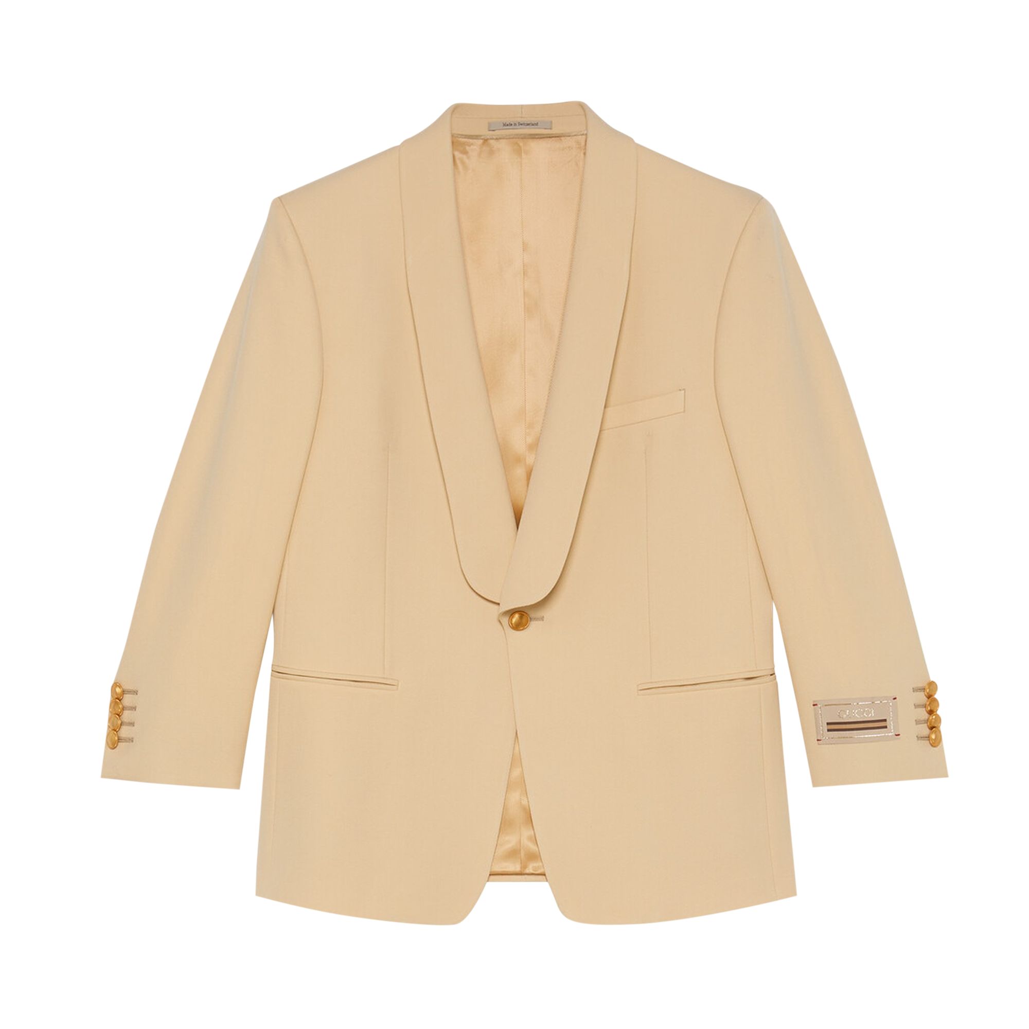 Pre-owned Gucci Wool Single-breasted Jacket 'ivory' | Cream | Men's Size 48 In White