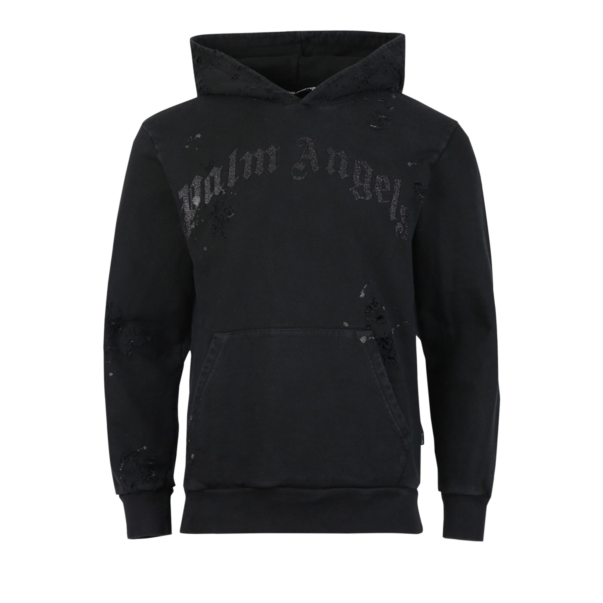 Palm Angels GD Glittered Logo Hoody 'Black' | Men's Size XL