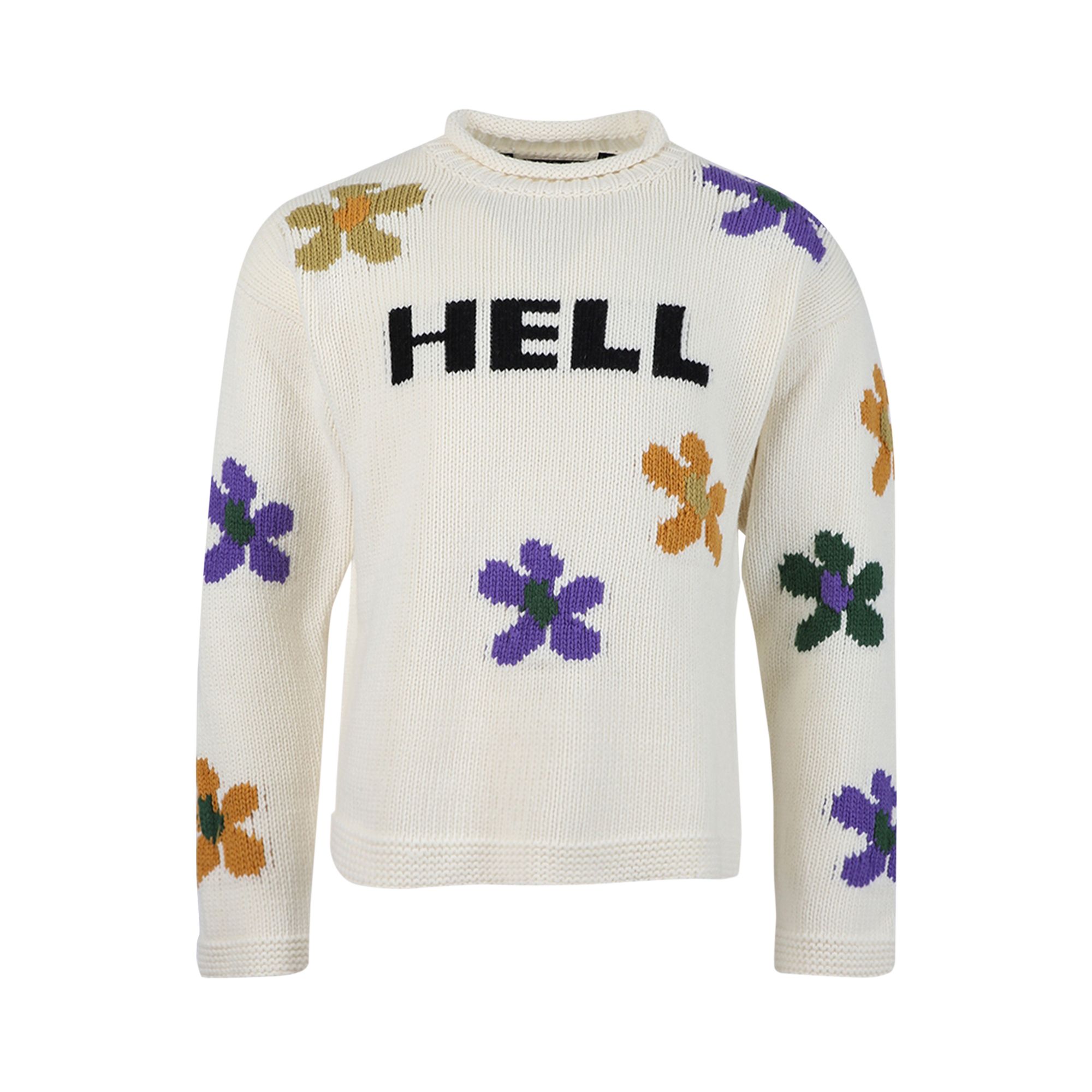 Palm Angels Hell's Flowers Sweater 'Off White' | Men's Size XS
