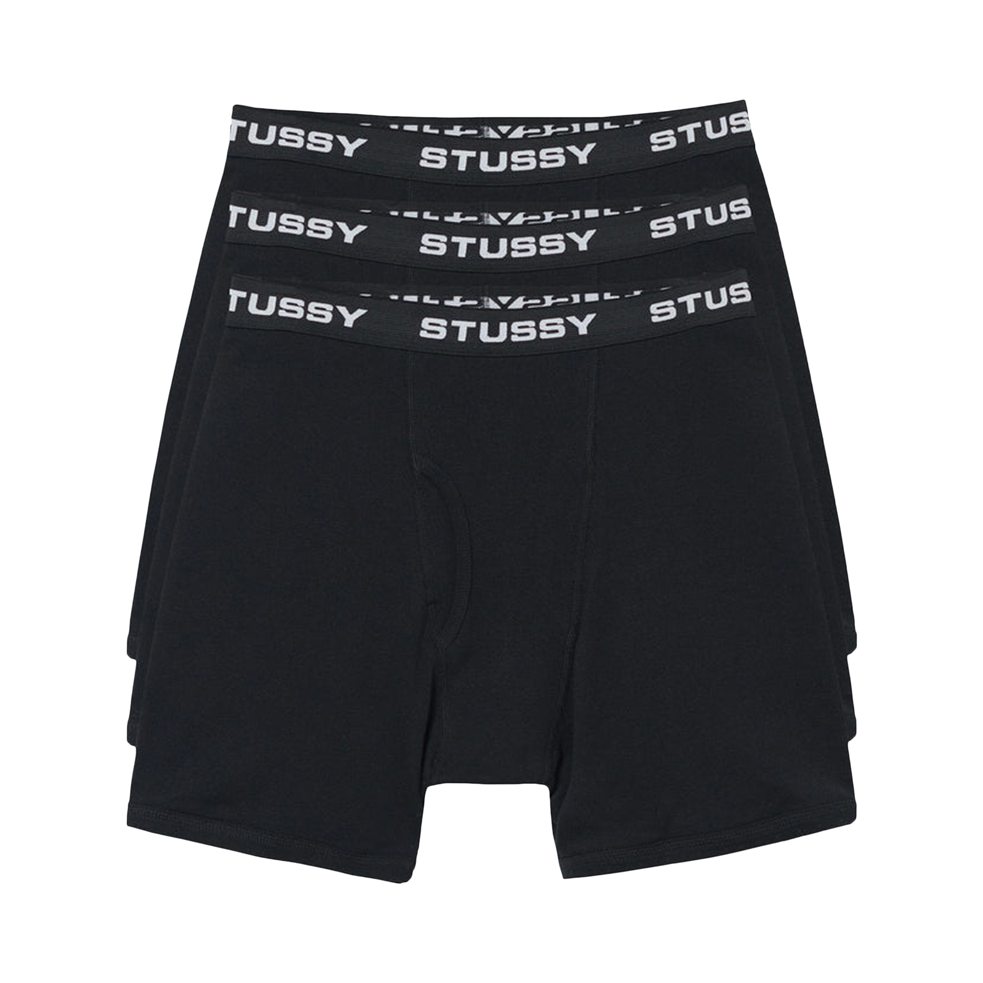 Pre-owned Stussy Boxer Briefs (3 Pack) 'black'