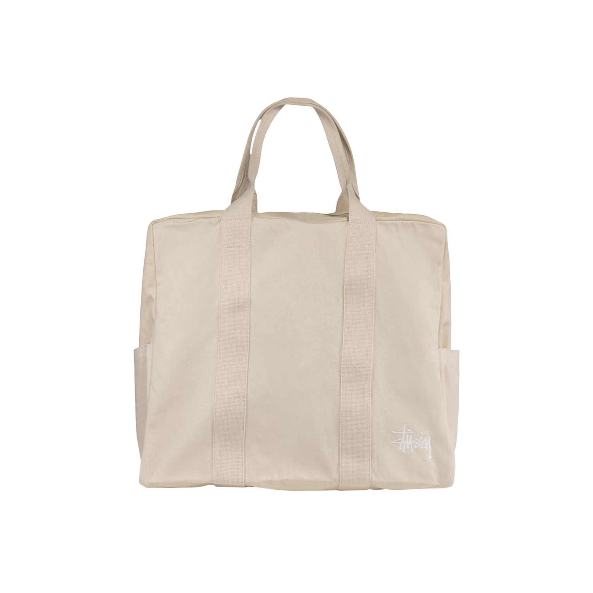 Pre-owned Stussy Canvas Flight Bag 'natural' | Cream | Men's Size Onesize In White