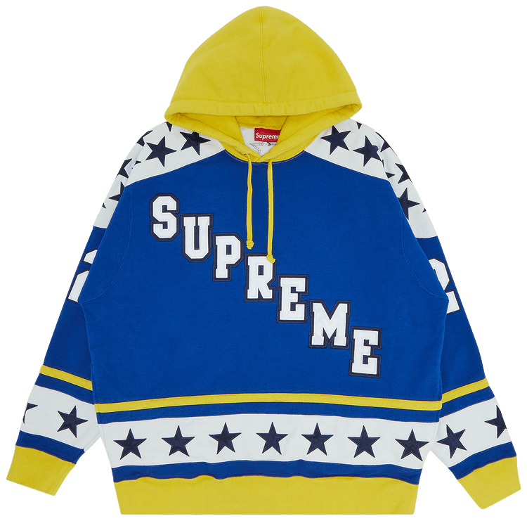 Supreme yellow and blue sweatshirt online