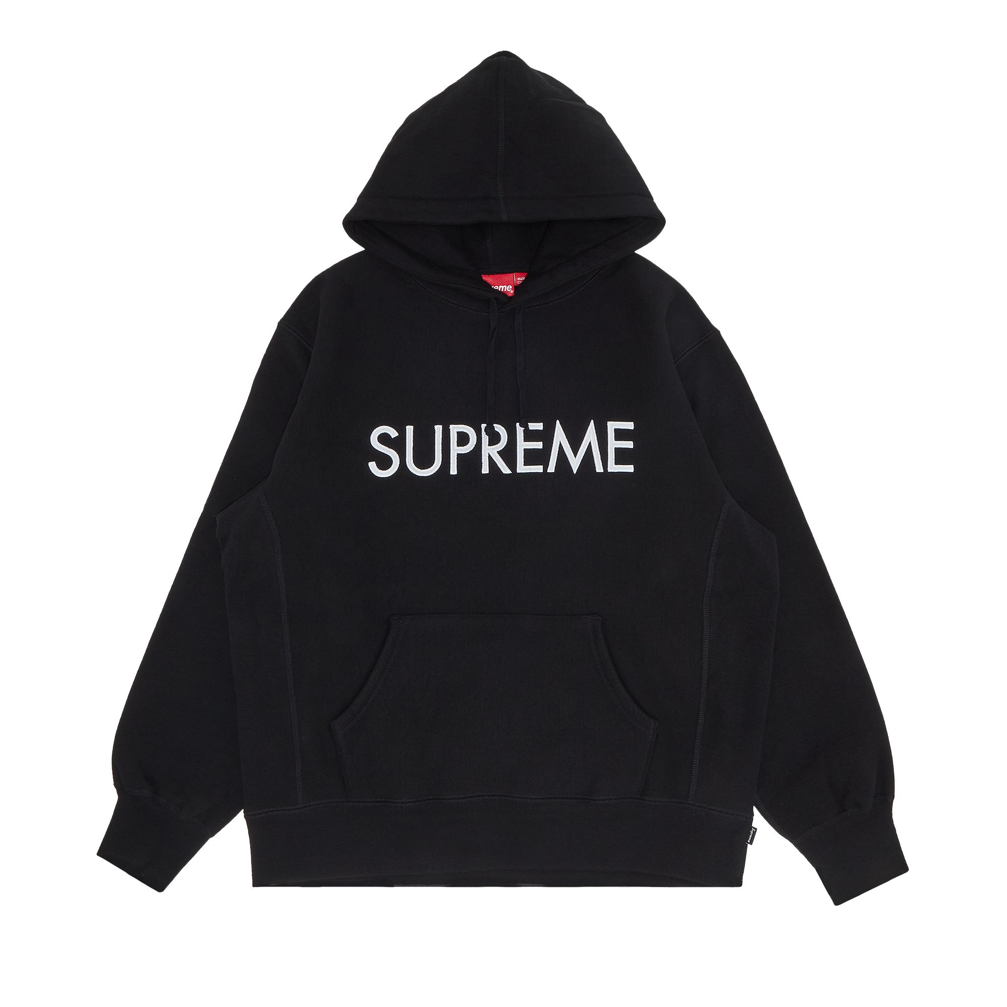 Supreme Capital Hooded Sweatshirt 'Black' | Men's Size L