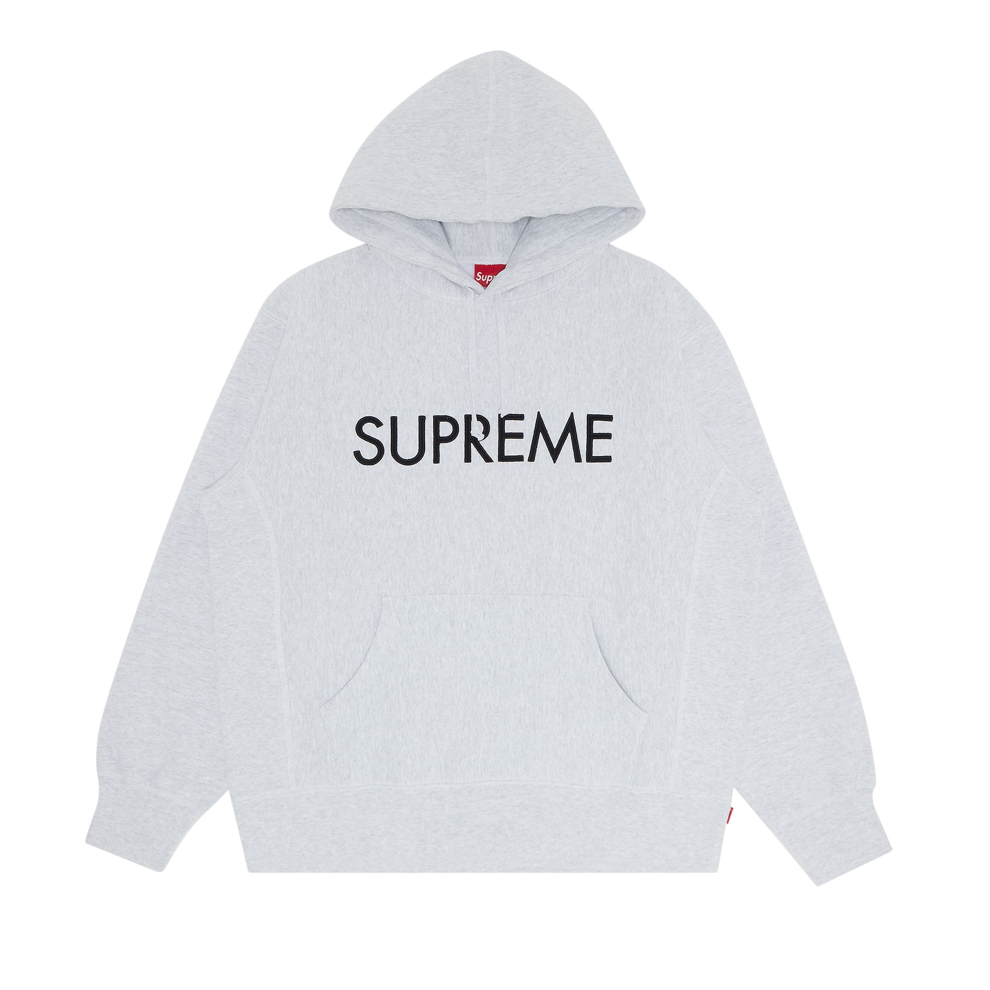 Supreme Capital Hooded Sweatshirt 'Ash Grey' | Men's Size M