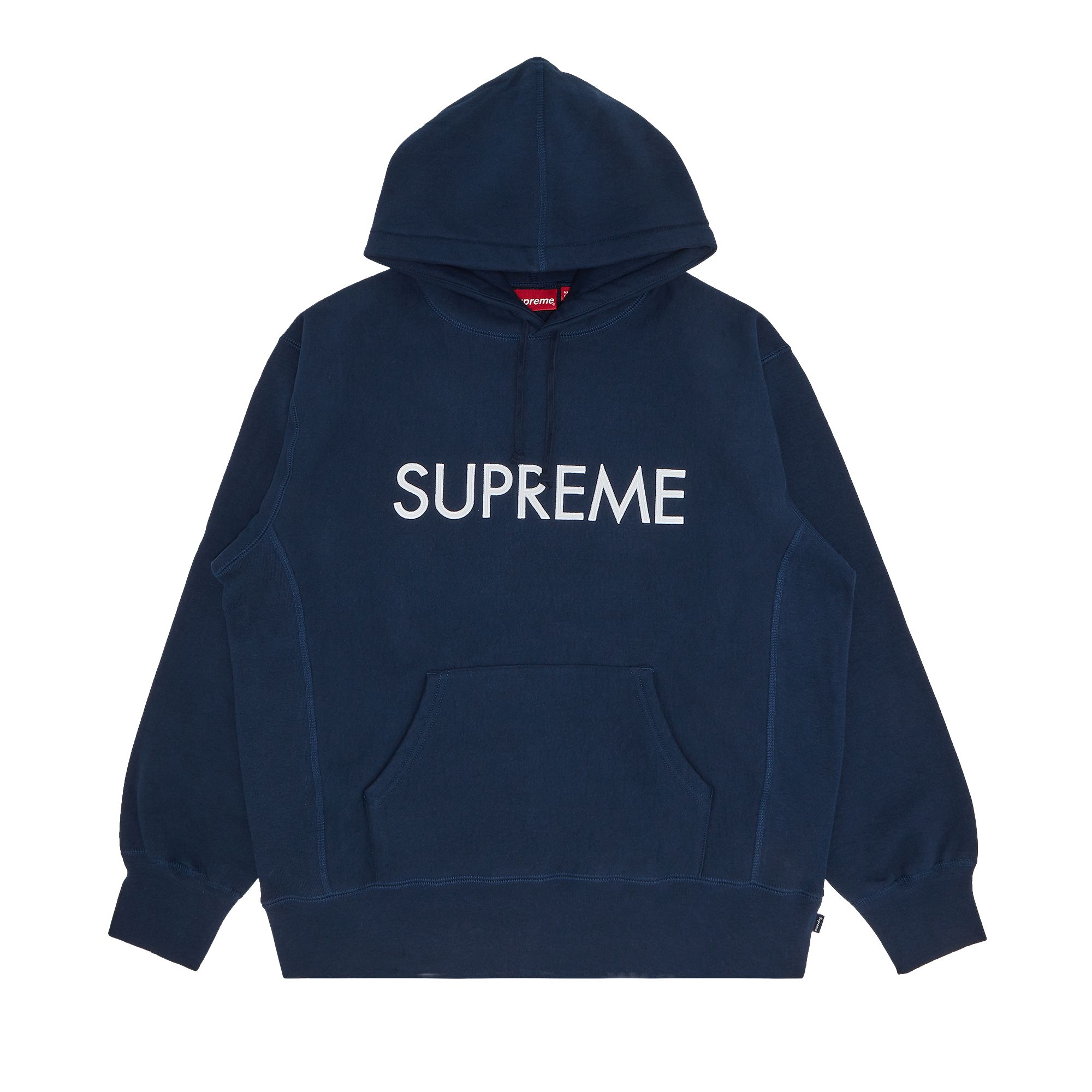 Supreme Capital Hooded Sweatshirt 'Navy' | Blue | Men's Size M