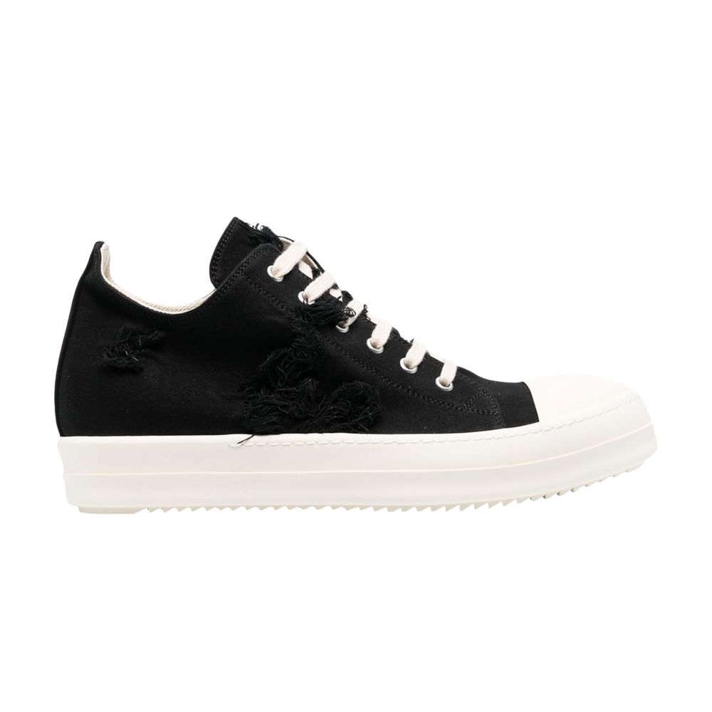 Pre-owned Rick Owens Wmns Drkshdw Strobe Cotton Denim Slashed Low 'black Milk' | Women's Size 35