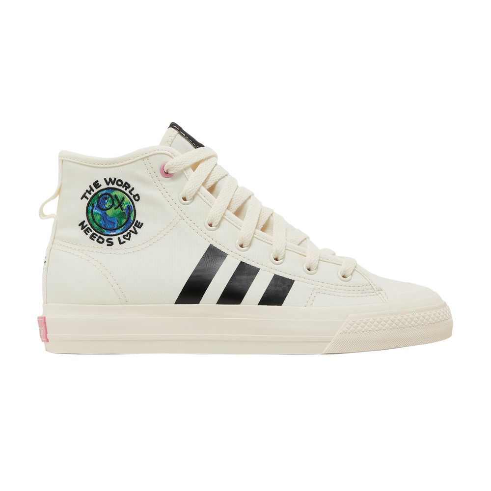 adidas André Saraiva x Nizza Hi RF J 'The World Needs Love' | Cream | Kid's Size 4