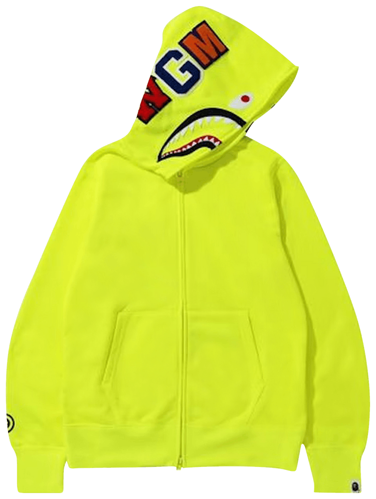 Bape neon shark 2025 hoodie