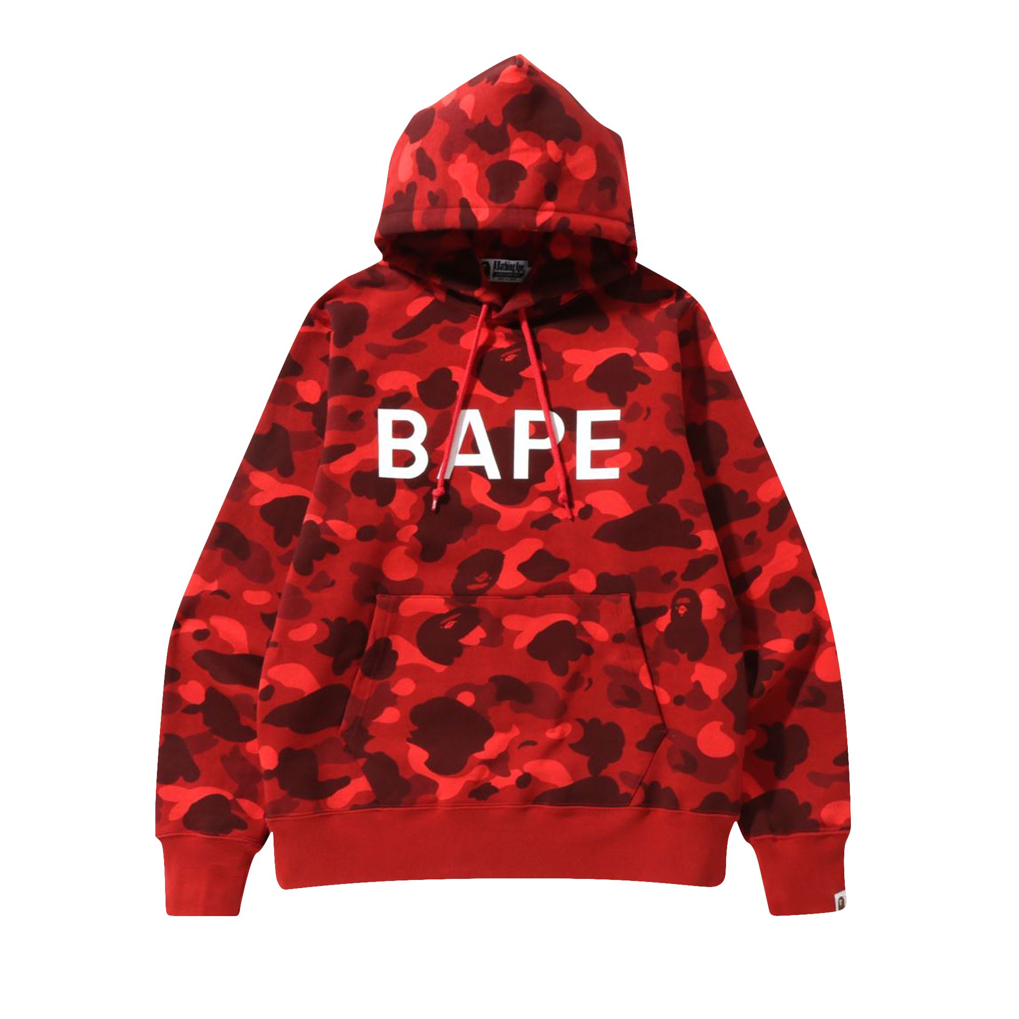 BAPE Color Camo Bape Pullover Hoodie 'Red' | Men's Size L