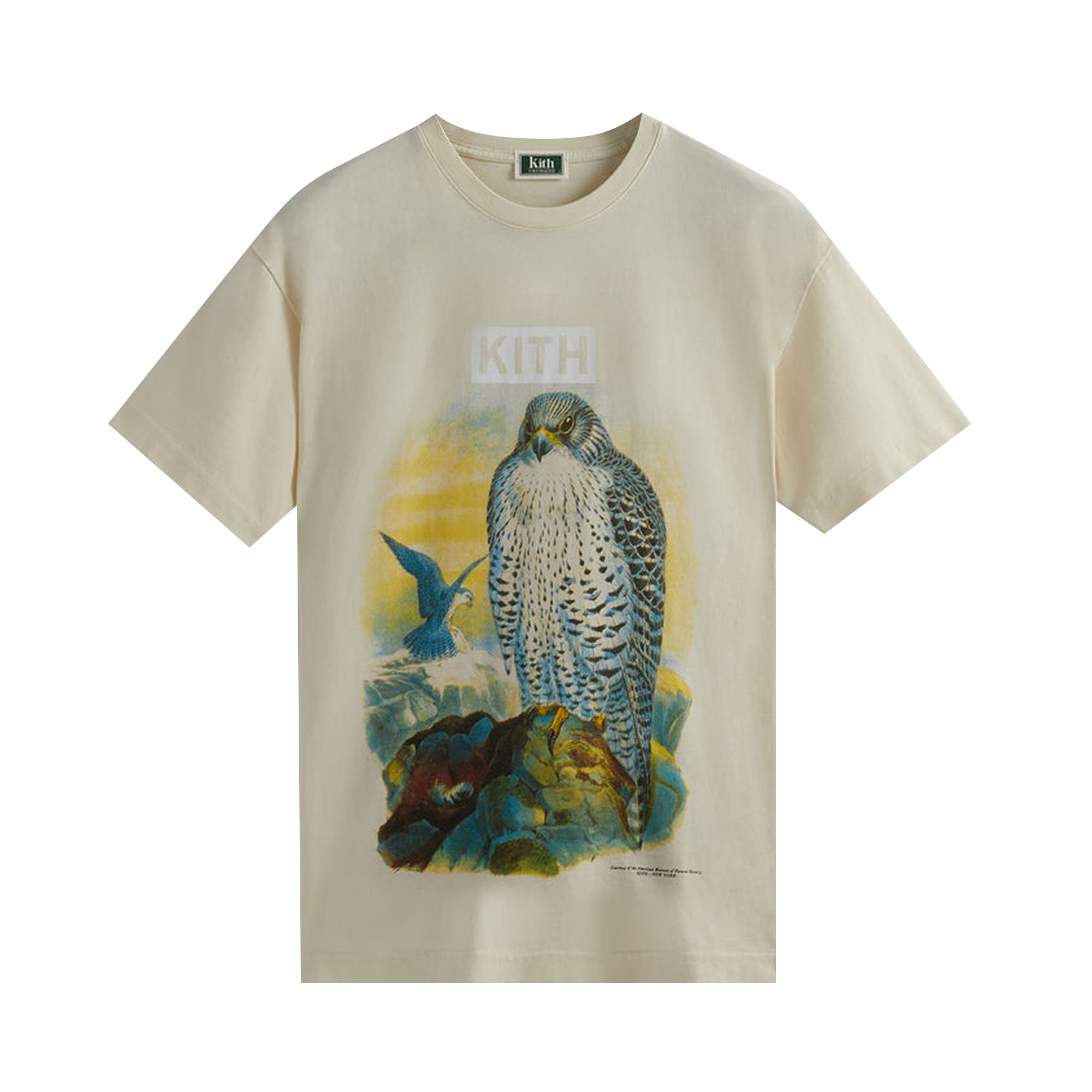 Pre-owned Kith For Amnh Falcon Vintage Tee 'sandrift' | Cream | Men's Size M In White