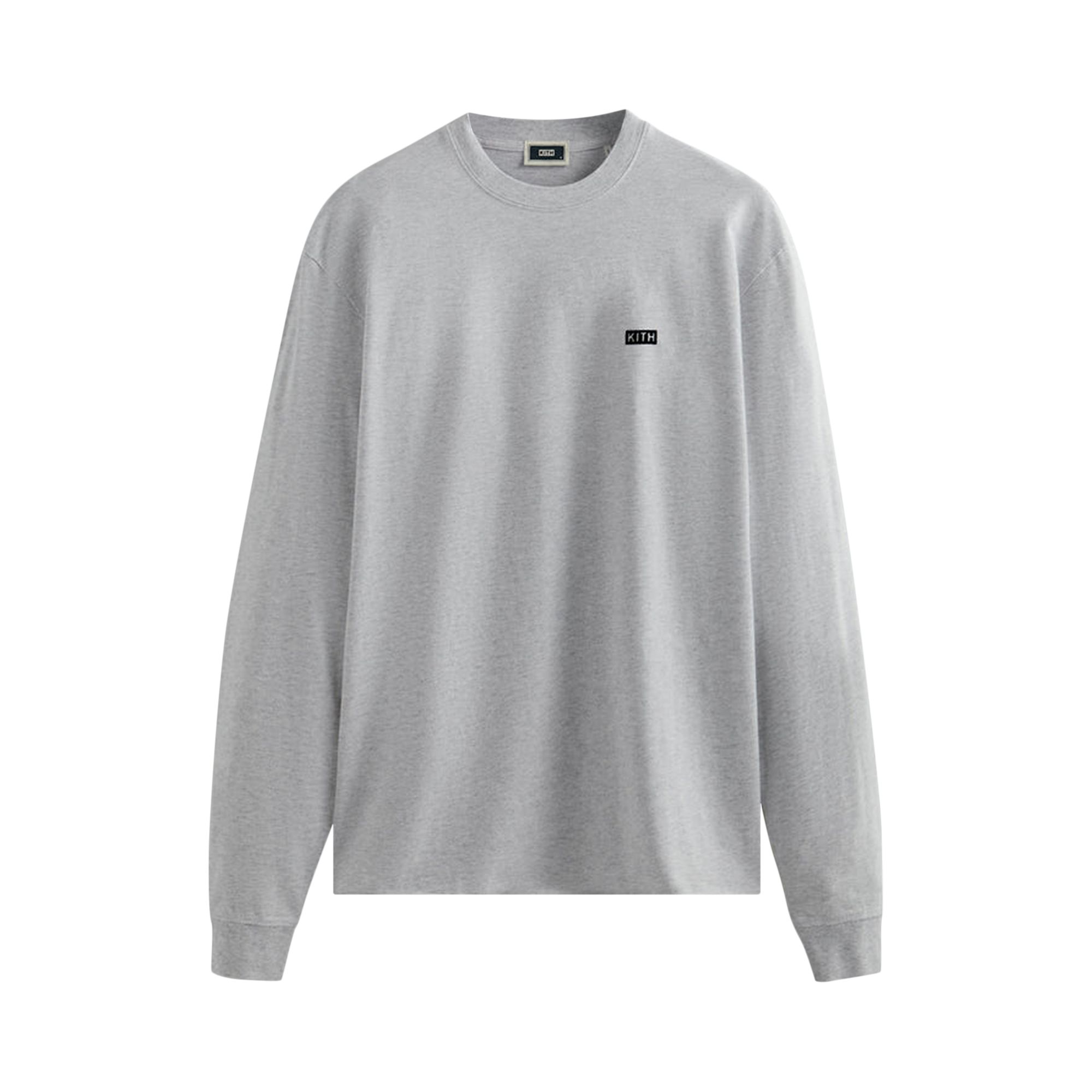 Pre-owned Kith Long-sleeve Lax Tee 'light Heather Grey' | Men's Size Xs In Gray
