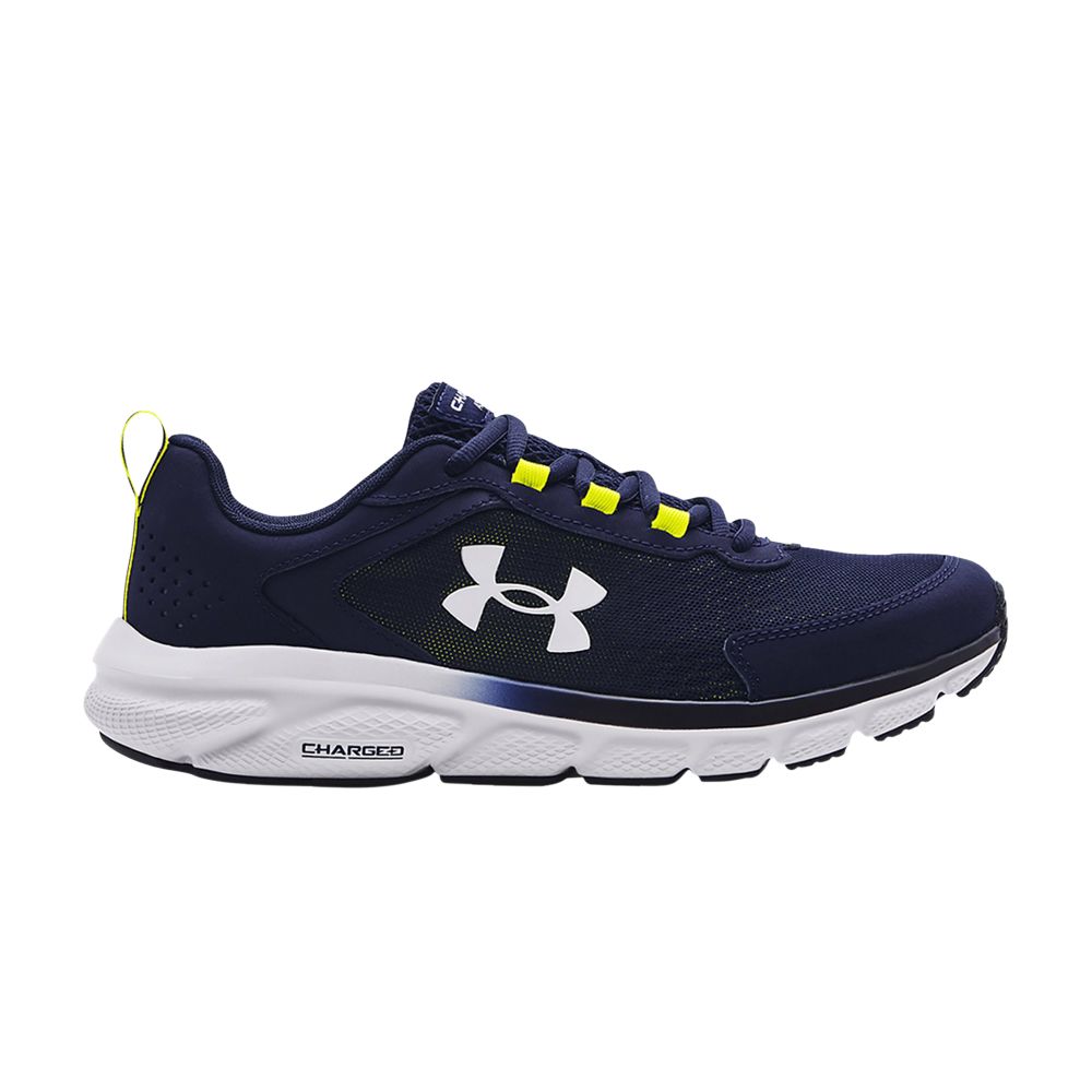 Under Armour Charged Assert 9 'Midnight Navy Yellow Ray' | Blue | Men's Size 10 - 3024590-404