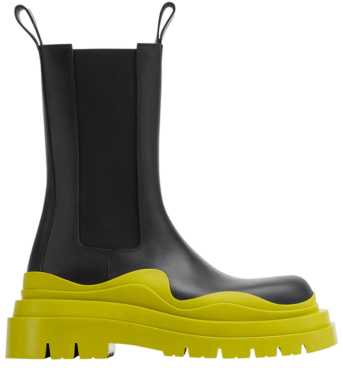 BOTTEGA VENETA Tire Boot Mid Black Grass Bottega Veneta Mens Tire